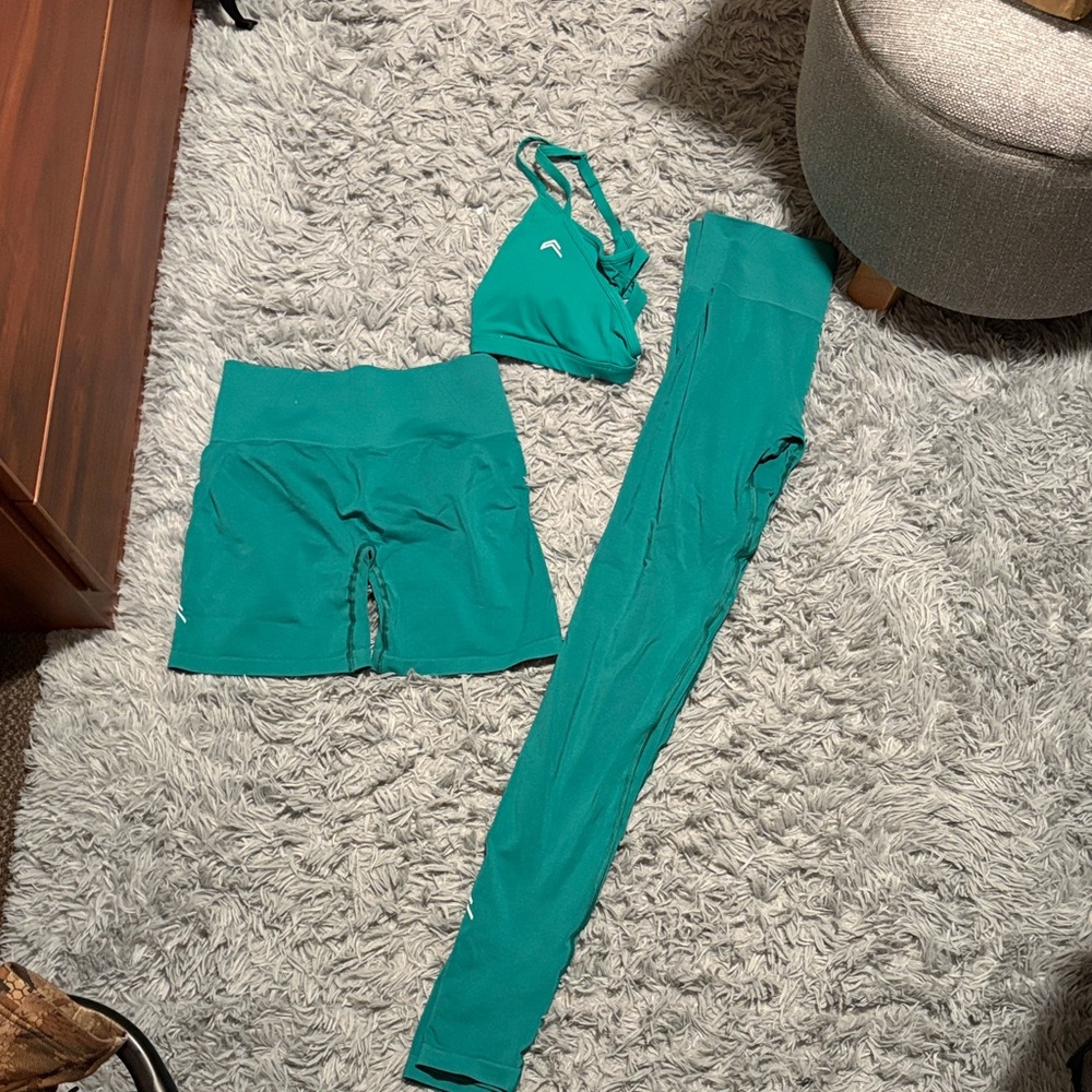 Emerald green Oner active leggings set